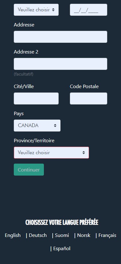 Image du Processus d'Inscription à Jonny Jackpot 2