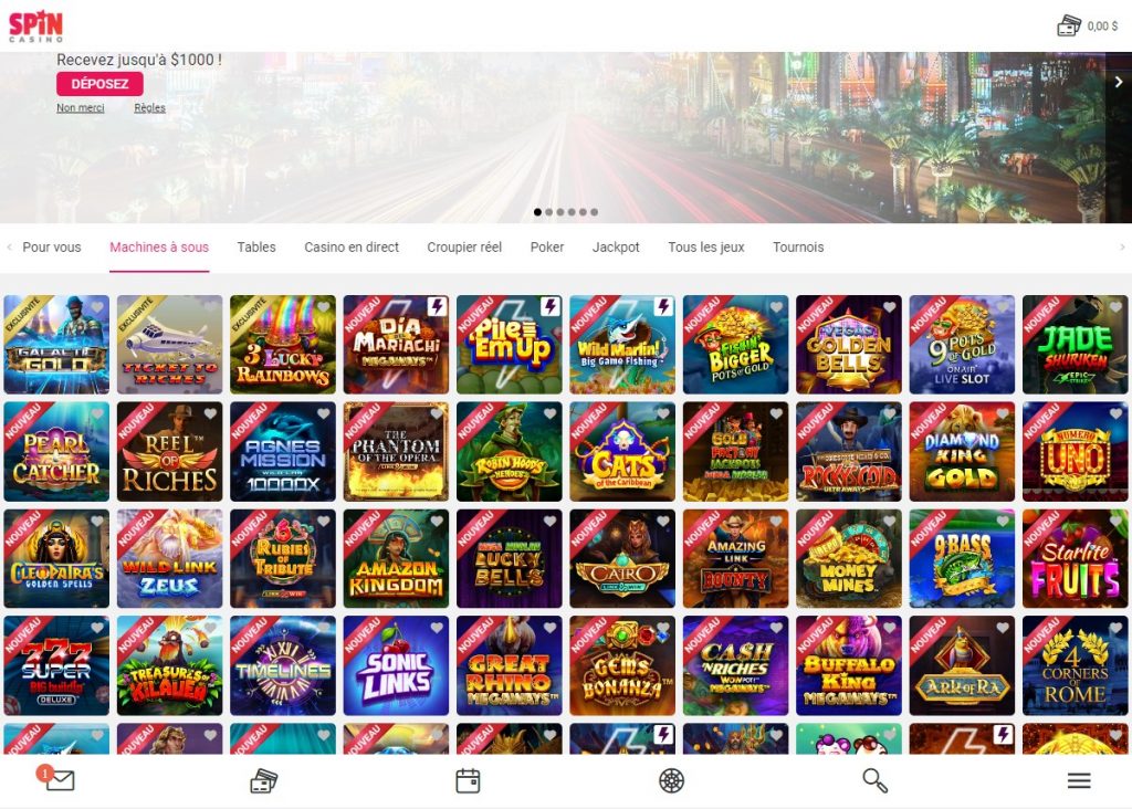 Spin Casino Desktop Aperçu 1