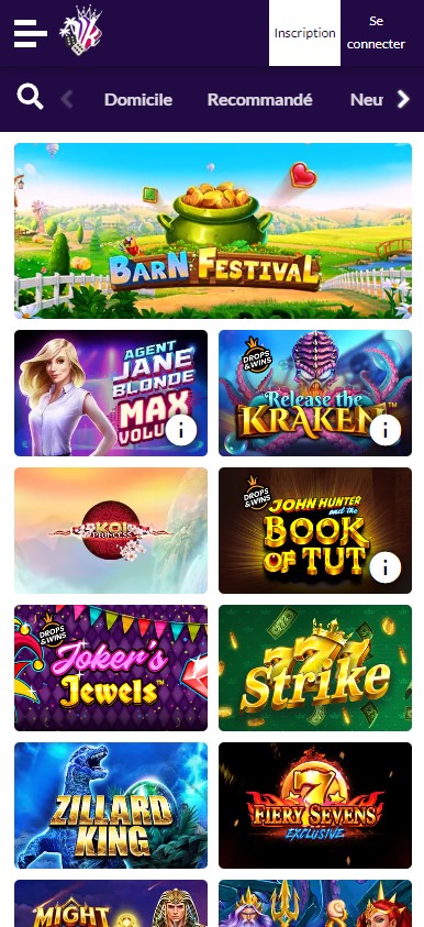 Aperçu mobile 1 de Vegas Kings Casino
