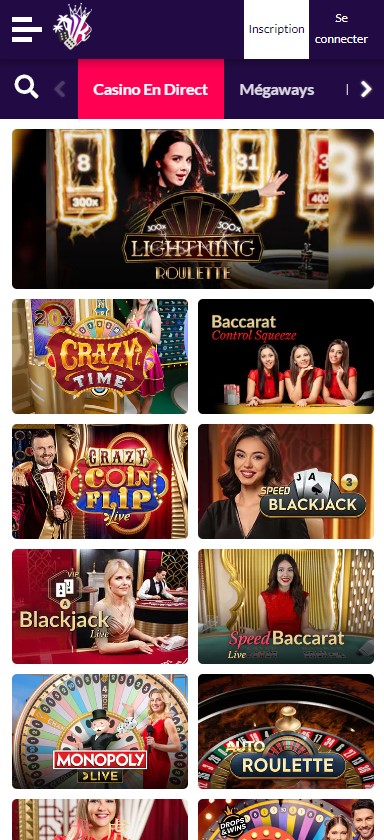 Aperçu mobile 2 de Vegas Kings Casino