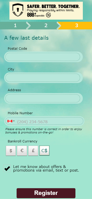 777 Casino Registration Process Image 3