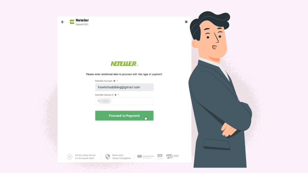 Remplissez les détails Neteller