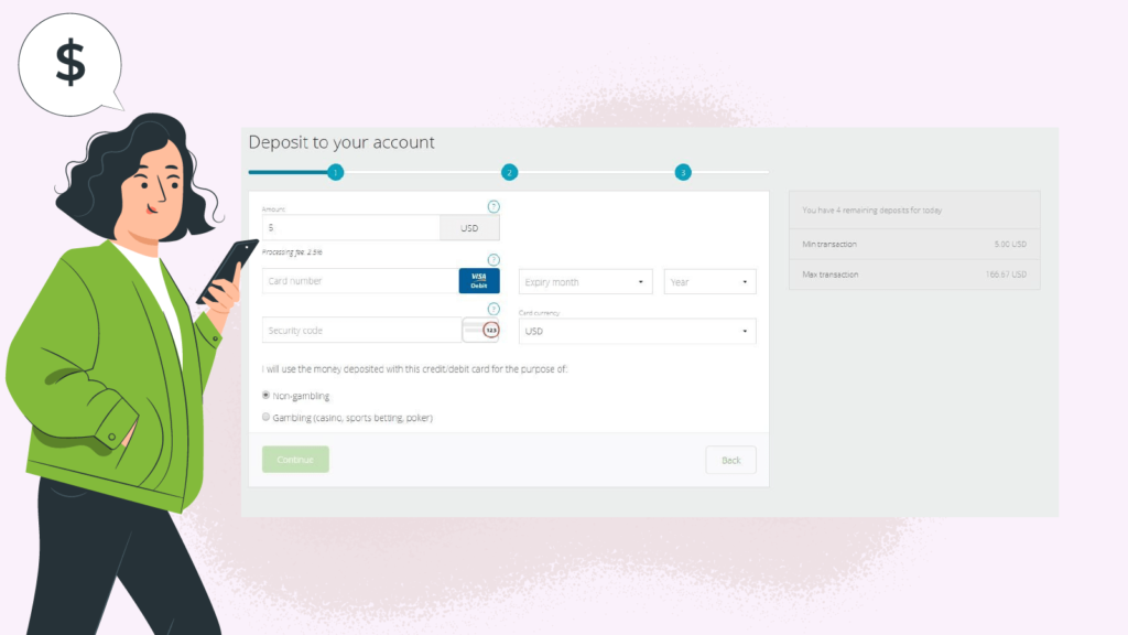 dépôt sur Neteller avec Visa Debit