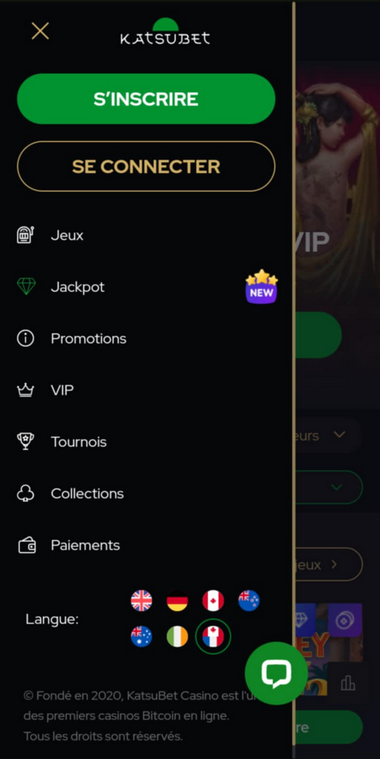 Aperçu Mobile de KatsuBet 2