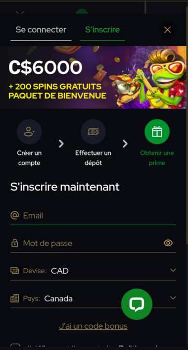 Image illustrant le processus d'inscription sur KatsuBet (1)