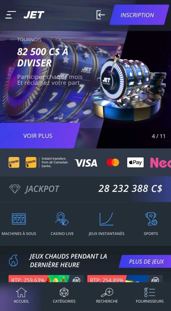 Jet Casino Aperçu Mobile 2