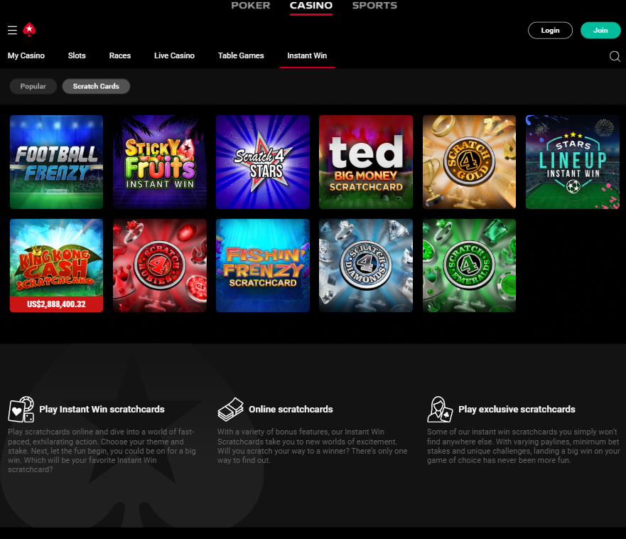 Aperçu 1 de PokerStars Casino sur Desktop
