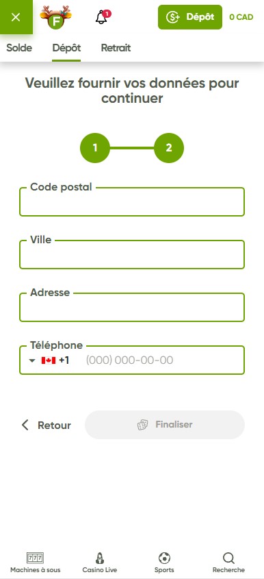 Illustration du processus d'inscription au Fresh Casino - Image 4.
