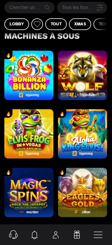 LevelUp Casino Aperçu mobile 2