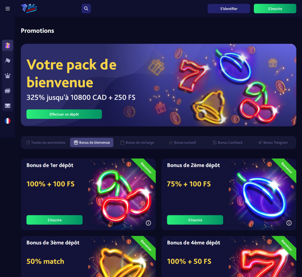Aperçu du Bureau 7Bit Casino 2