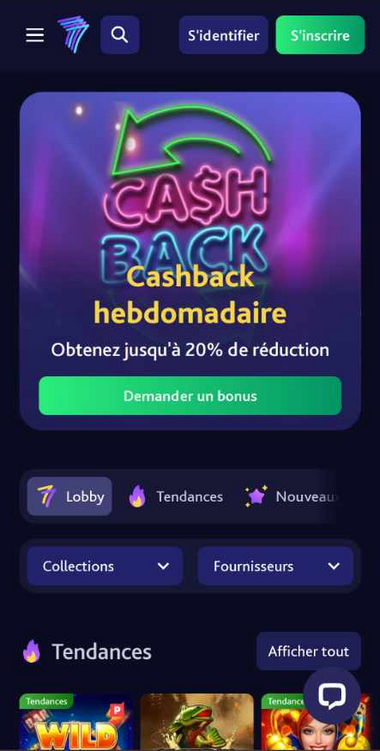 Aperçu mobile du 7Bit Casino 2