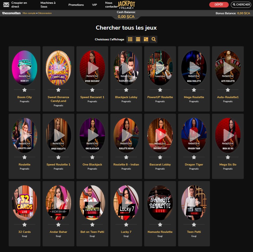 Jackpot Village Casino Desktop Aperçu 1