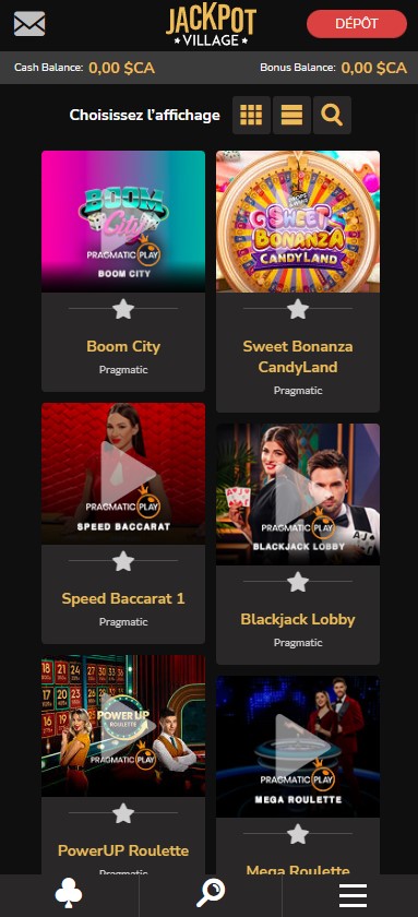 Jackpot Village Casino Mobile aperçu 2