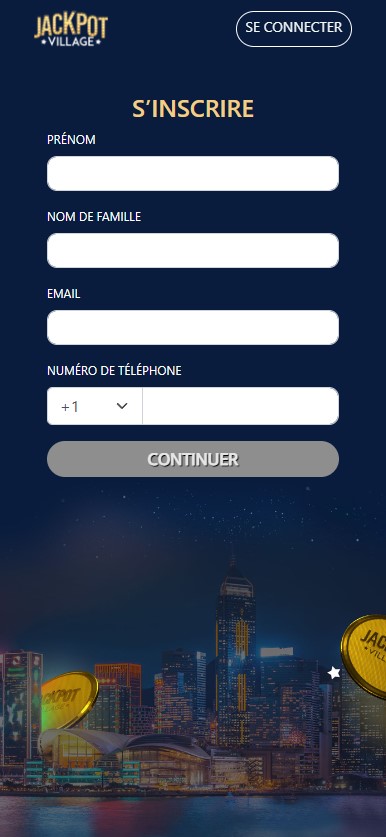 Image du processus d'inscription à Jackpot Village Casino 3