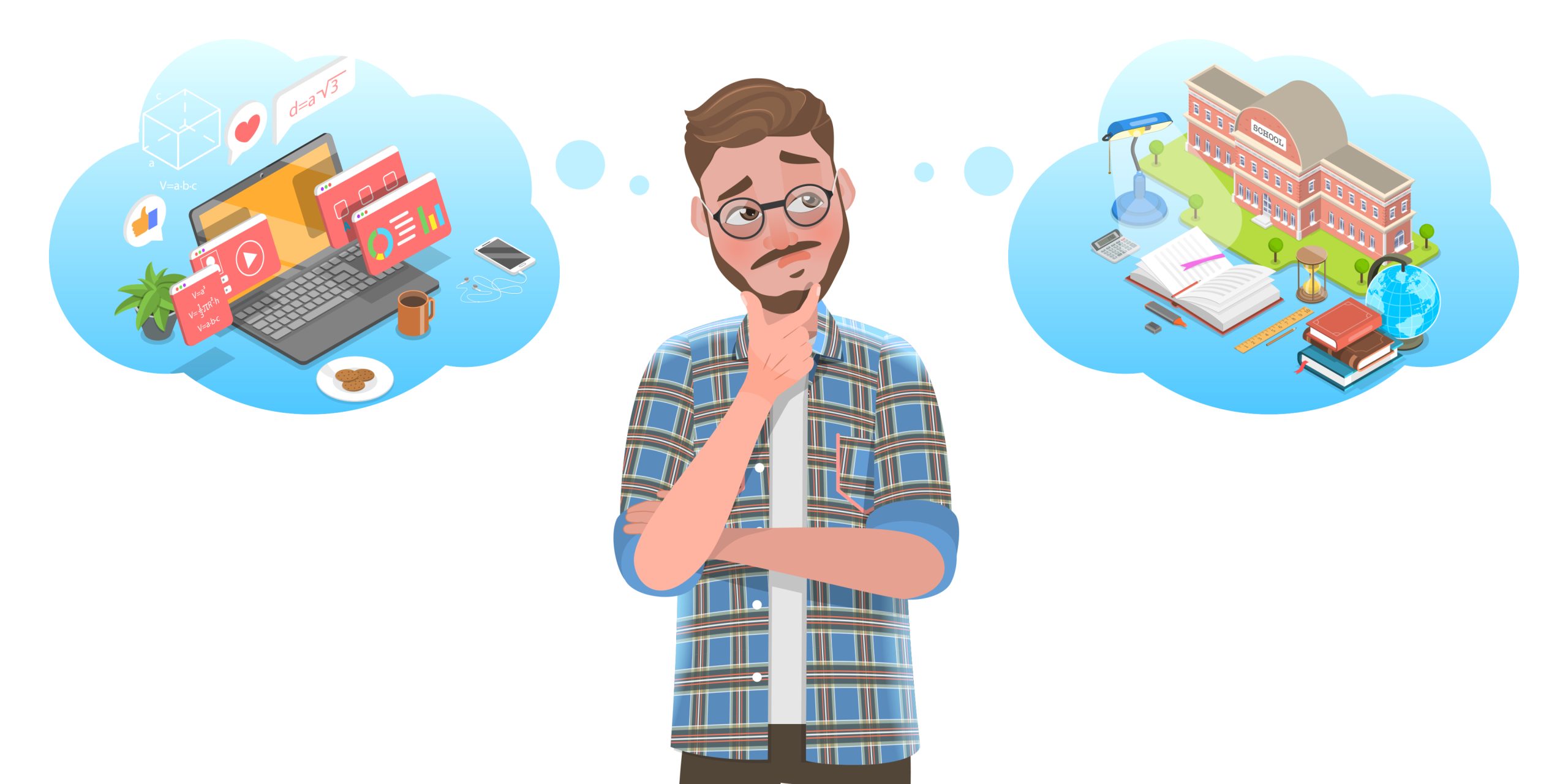 Homme prenant une décision