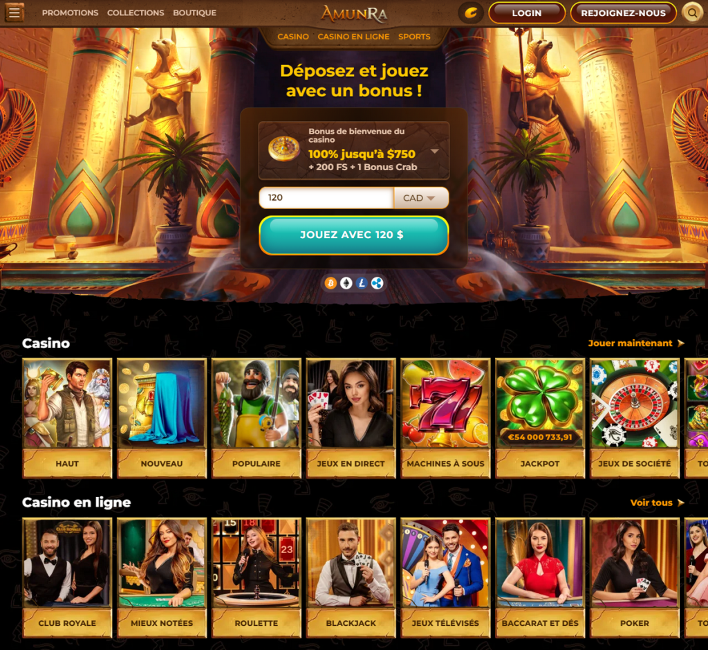 AmunRA Casino Bureau Aperçu 2
