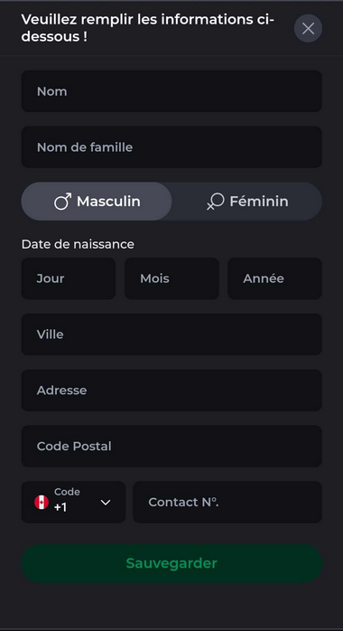 Image 1 de la procédure d'inscription chez BetOnRed Casino