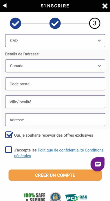 Illustrations du processus d'inscription au GratoWin Casino étape par étape