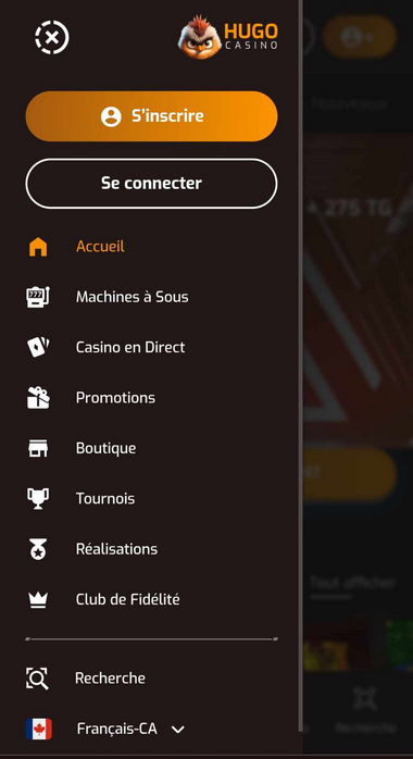 Hugo Casino Mobile aperçu 2