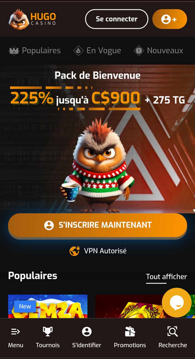 Hugo Casino Mobile aperçu 1