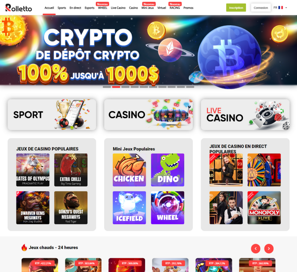 Aperçu 2 du Casino Rolletto Desktop