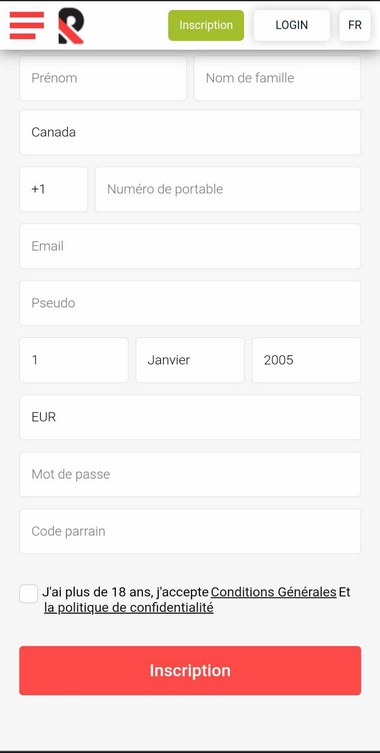 Image illustrant le processus d'inscription au Casino Rolletto - Vue 2