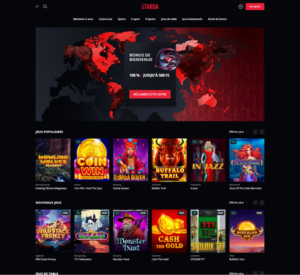 Starda Casino Desktop Aperçu 2