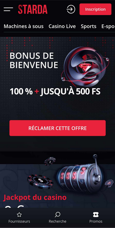 Starda Casino Mobile aperçu 1