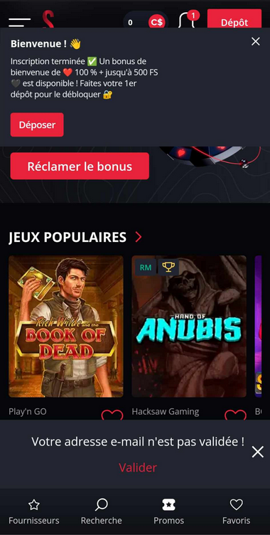 Image de la Procédure d'Inscription Starda Casino 1.