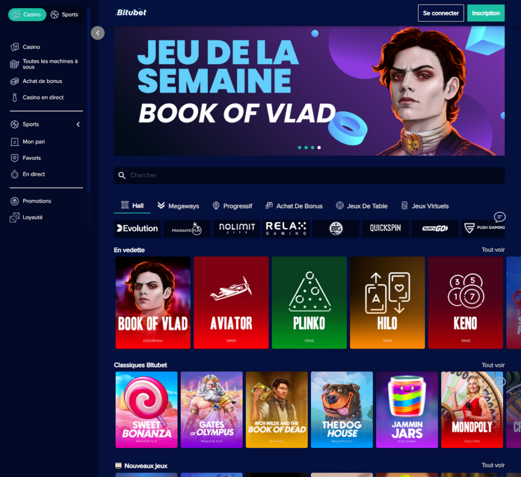 Bitubet Casino Desktop Aperçu 1