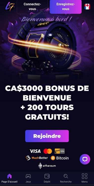 Lucky7even Casino Mobile aperçu 2