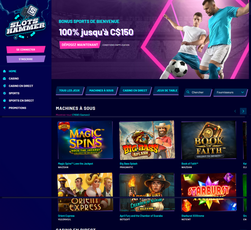 Slots Hammer Casino Desktop Aperçu 1