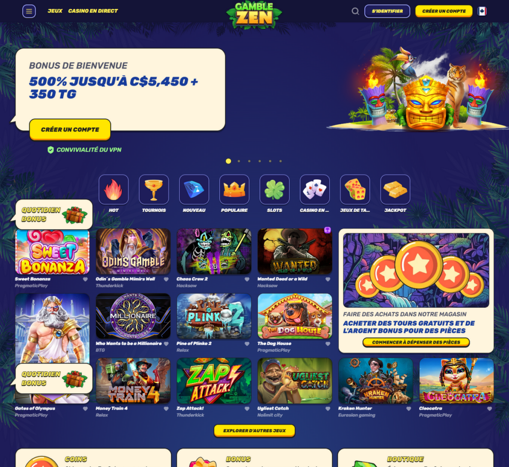 Aperçu Desktop 1 du Casino Gamblezen