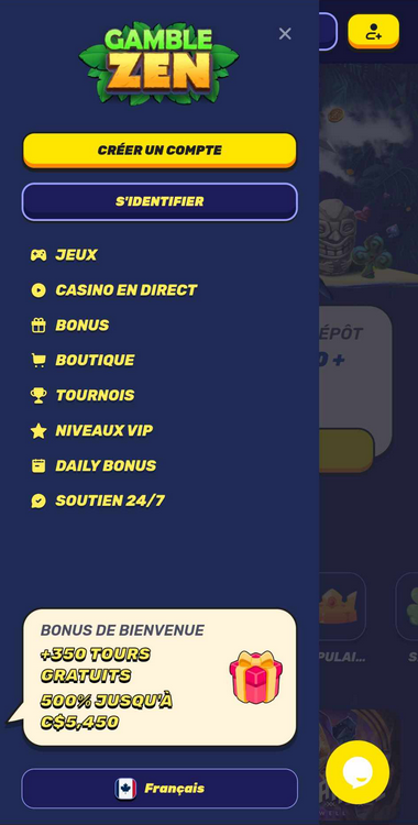 Aperçu Mobile 1 du Casino Gamblezen