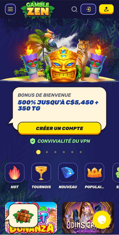 Aperçu Mobile 2 du Casino Gamblezen