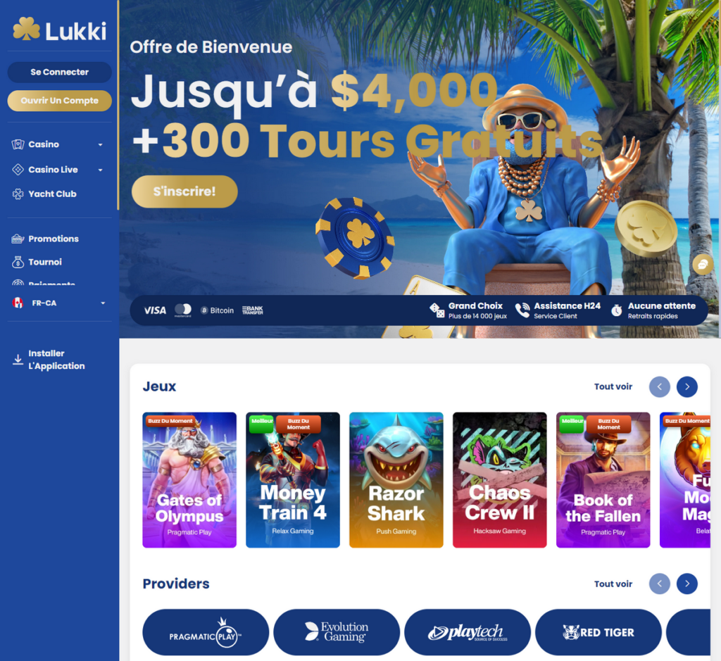 Aperçu 1 Lukki Casino Desktop