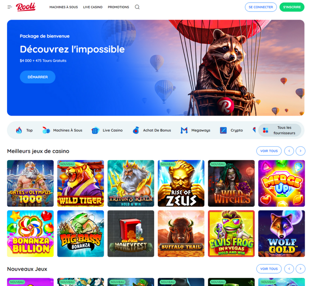 Rooli Casino Desktop Aperçu 2