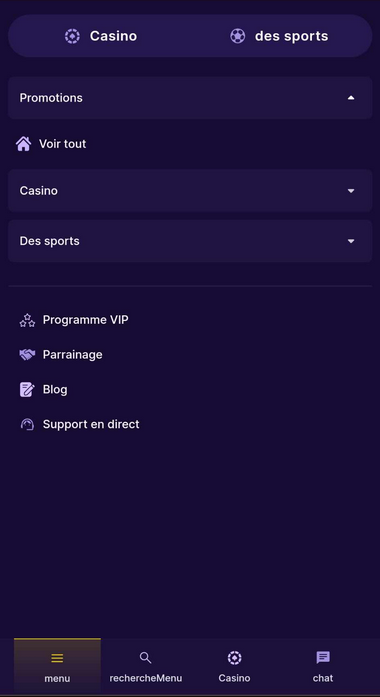 Aperçu 2 Mobile de SpinBet Casino