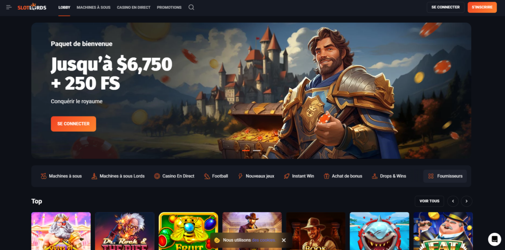 Aperçu 1 du Casino Slot Lords sur Desktop