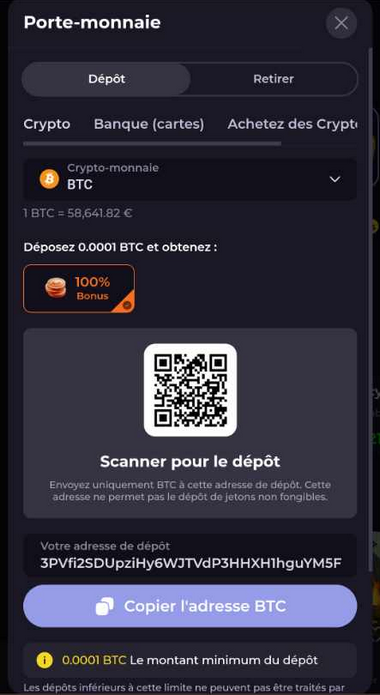 Deuxième aperçu visuel pour la procédure d'inscription de CryptoLeo Casino.