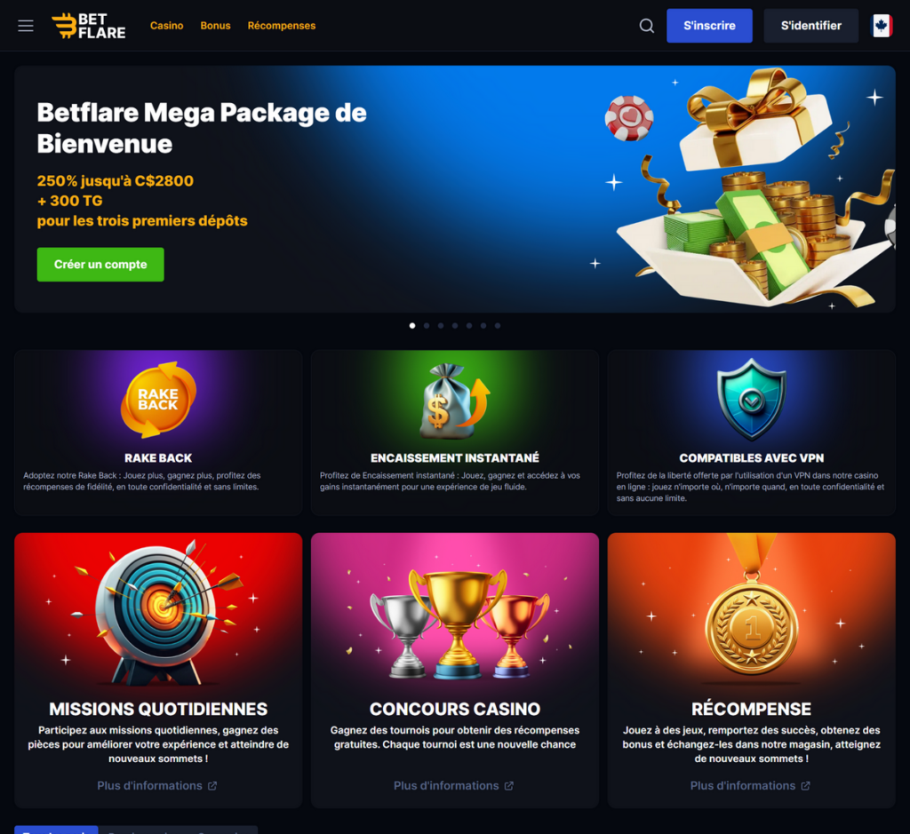 Aperçu Desktop 1 du Casino Betflare
