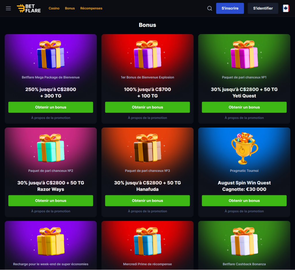 Aperçu Desktop 2 du Casino Betflare