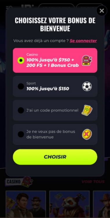 Image de Processus d'Inscription au Casino LunuBet - 1