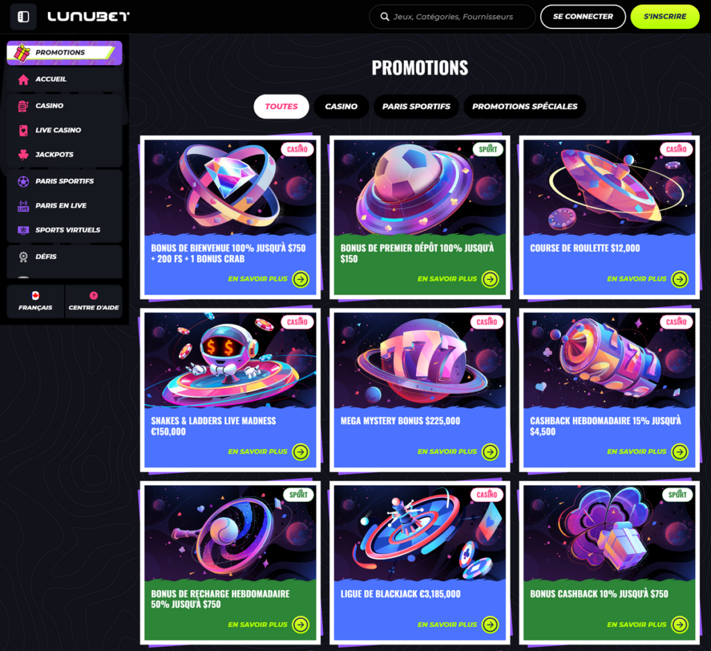 Aperçu Desktop 2 LunuBet Casino
