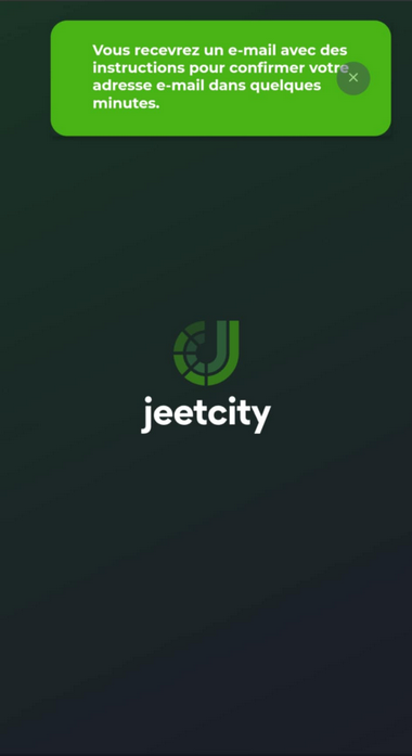 Image 2 de la procédure d'inscription chez Jeetcity Casino.