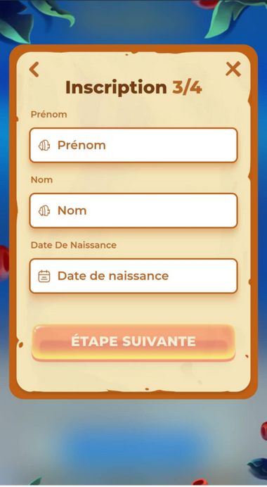 Image du processus d'inscription au Posido Casino 3