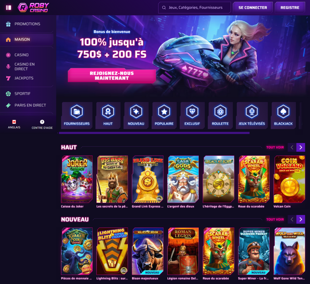 Roby Casino Desktop Aperçu 1