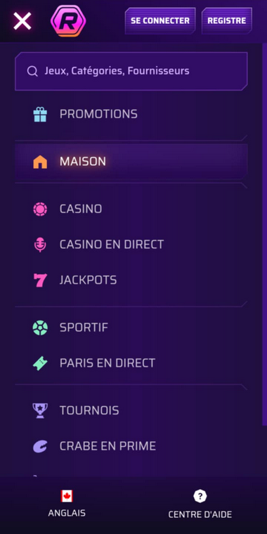 Roby Casino Mobile aperçu 1