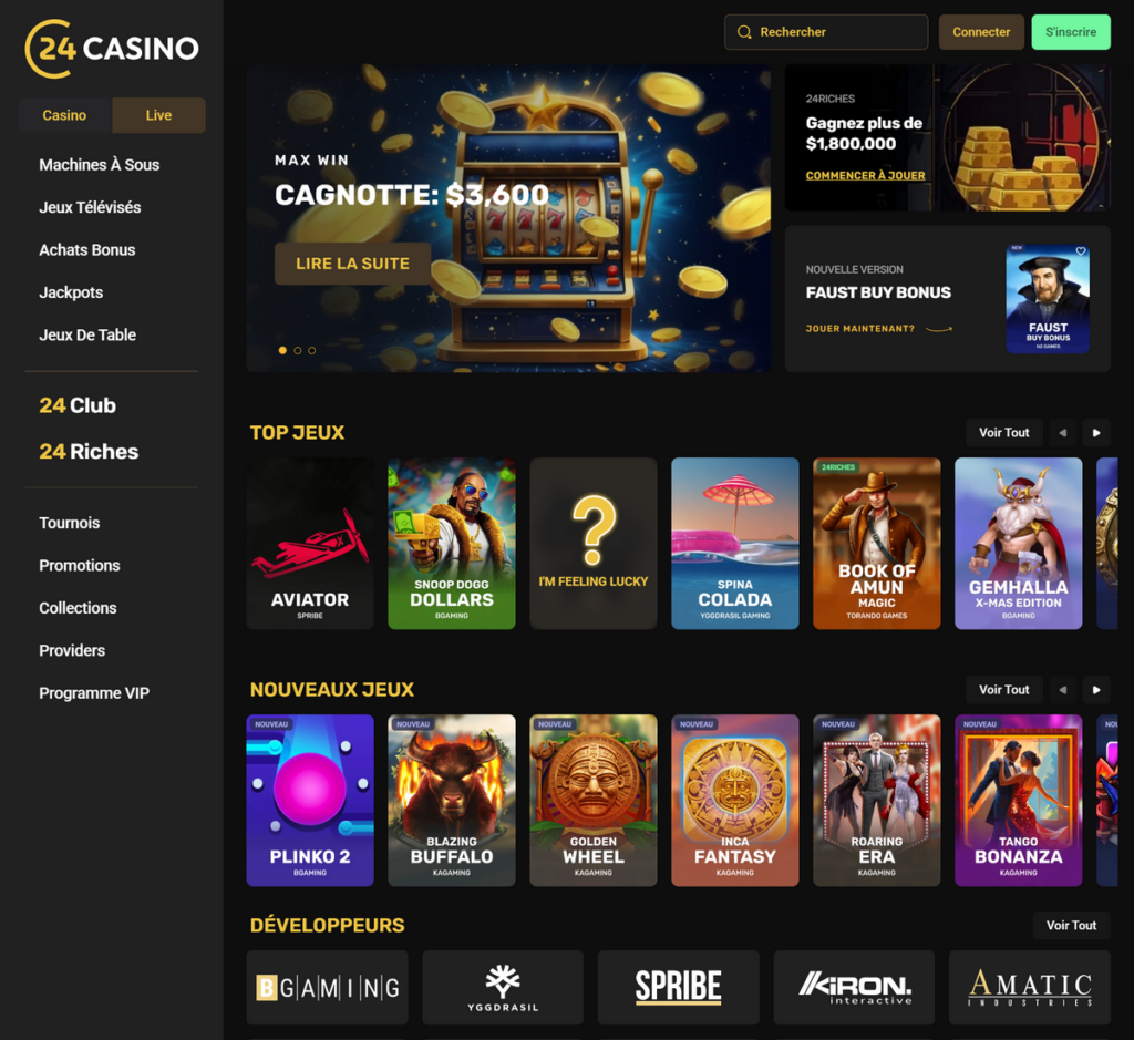 Aperçu du bureau 24Casino 1