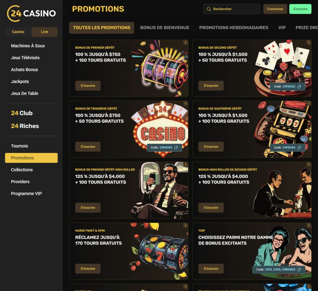 Aperçu du bureau 24Casino 2